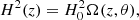 $$ \begin{aligned} H^2(z) = H_0^2 \Omega (z,\theta ), \end{aligned} $$