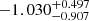 $ -1.030_{-0.907}^{+0.497} $