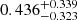$ 0.436_{-0.323}^{+0.339} $