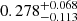 $ 0.278_{-0.113}^{+0.068} $