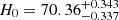 $ H_0 = 70.36_{-0.337}^{+0.343} $