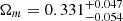 $ \Omega_{m} = 0.331_{-0.054}^{+0.047} $