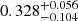 $ 0.328_{-0.104}^{+0.056} $