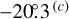$\[-20^{\circ}_ \cdot 3^{(c)}\]$