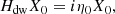 $$ \begin{aligned} H_{\rm dw}X_0 = i\eta _0 X_0 , \end{aligned} $$