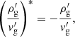 $$ \begin{aligned} \left(\frac{\rho ^\prime _{\mathrm{g}}}{v^\prime _{\mathrm{g}}}\right)^*&= -\frac{\rho ^\prime _{\mathrm{g}}}{v^\prime _{\mathrm{g}}}, \end{aligned} $$