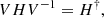 $$ \begin{aligned} VHV^{-1} = H^\dagger , \end{aligned} $$