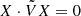 $ X\cdot \tilde{V} X = 0 $