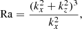$$ \begin{aligned} \mathrm{Ra} = \frac{(k_x^2 + k_z^2)^3}{k_x^2}, \end{aligned} $$