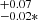 $ _{-0.02*}^{+0.07} $