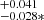 $ _{-0.028*}^{+0.041} $
