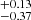 $ _{-0.37}^{+0.13} $