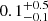 $ 0.1^{+ 0.5}_{- 0.1 } $