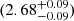 $ (2.68^{+0.09}_{-0.09}) $