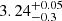 $ 3.24^{+0.05}_{-0.3} $
