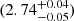 $ (2.74^{+0.04}_{-0.05}) $