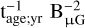 ${\rm{t}}_{{\rm{age,yr}}}^{ - 1}{\rm{B}}_{{\rm{\mu G}}}^{ - 2}$