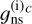 $g_{{\rm{ns}}}^{({\rm{i}})}c$
