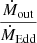 $ \frac{{\dot{M}}_{\mathrm{out}}}{{\dot M_{\mathrm{Edd}}}} $