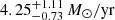 $ 4.25_{-0.73}^{+1.11} \,M_{\odot}/\mathrm{yr} $