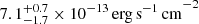 $ 7.1^{+0.7}_{-1.7}\times10^{-13}\,\mathrm{erg\,s^{-1}\,cm}^{-2} $