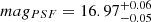 $ mag_{PSF} = 16.97_{-0.05}^{+0.06} $