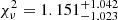 $ \chi^{2}_{\nu}= 1.151_{-1.023}^{+1.042} $