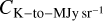 ${C_{{\rm{K}} - {\rm{to}} - {\rm{MJys}}{{\rm{r}}^{ - 1}}}}$
