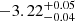 $ -3.22^{+0.05}_{-0.04} $