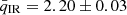 $ \bar{q}_{\mathrm{IR}}=2.20\pm 0.03 $