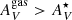 $ A_{V}^{\mathrm{gas}} > A_{V}^{\star} $