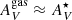 $ A_{V}^{\mathrm{gas}} \approx A_{V}^{\star} $
