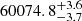 $ 60074.8^{+3.6}_{-3.7} $