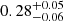 $ 0.28_{-0.06}^{+0.05} $