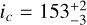${i_c} = 155_{ - 3}^{ + 2}$