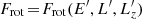 $ { F_{{\rm rot}} \!=\! F_{{\rm rot}} (E^\prime , L^\prime, L_{z}^\prime)} $