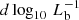 $ d \log_{10}\,L_{\mathrm{b}}^{-1} $