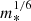 $ m_\ast^{1/6} $