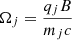 $ \Omega_j=\frac{q_jB}{m_j c} $