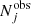 $ N^\text{obs}_j $