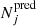 $ N^\text{pred}_j $