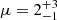 $ \mu= 2^{+3}_{-1} $