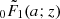 $ _0{\tilde{F}}_1(a;z) $