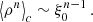 $$ \begin{aligned} \left < \rho ^n\right>_c\sim \xi _0^{n-1}\,. \end{aligned} $$