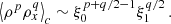 $$ \begin{aligned} \left < \rho ^p\rho _x^q\right>_c\sim \xi _0^{p+q/2-1}\xi _1^{q/2}\,. \end{aligned} $$