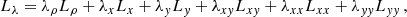 $$ \begin{aligned} L_{\lambda }=\lambda _{\rho }L_{\rho }+\lambda _{x}L_{x}+\lambda _{y}L_{y}+\lambda _{xy}L_{xy}+ \lambda _{xx}L_{xx}+\lambda _{yy}L_{yy}\,, \end{aligned} $$