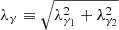$ \lambda_\gamma\equiv\sqrt{\lambda_{\gamma_1}^2+\lambda_{\gamma_2}^2} $