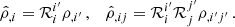 $$ \begin{aligned} \hat{\rho }_{,i}=\mathcal{R} _i^{i^{\prime }}\rho _{,i^{\prime }}\,,\quad \hat{\rho }_{,ij}=\mathcal{R} _i^{i^{\prime }}\mathcal{R} _j^{j^{\prime }}\rho _{,i^{\prime }j^{\prime }}\,. \end{aligned} $$