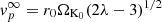 $ v_p^\infty = r_0 \Omega_{{\rm K_0}}(2\lambda -3)^{1/2} $