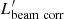 $ L^\prime_{\mathrm{beam \ corr}} $